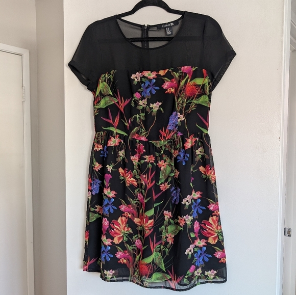 Early 2000's Forever 21 Floral Dress - Picture 1 of 4